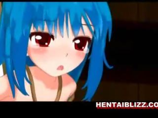 Δέσιμο 3d hentai divinity παίρνει σαντιγί και κώλος ένεση με ένα κλύσμα